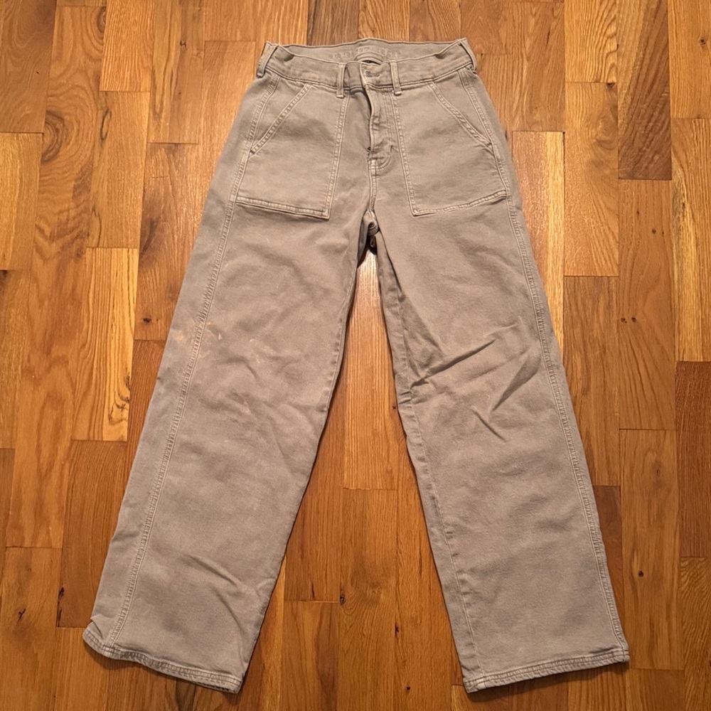 American Eagle Outfitters Gray Wide Leg Jeans